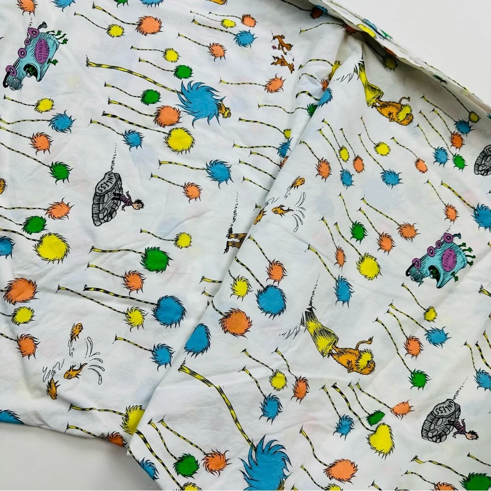 Pottery Barn Kids Dr. Seuss Flat Sheet Queen Size